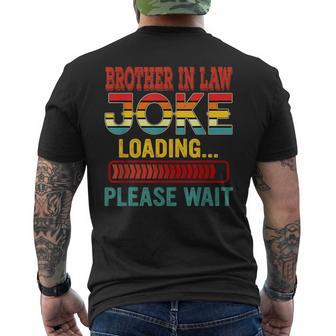 Vintage Brother In Law Joke Loading Please Wait Father's Day Men's T-shirt Back Print - Monsterry UK