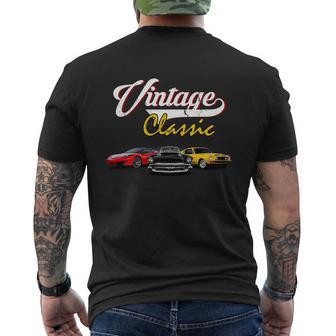 Vintage Classic Oldies Cars Mens Back Print T-shirt - Thegiftio UK