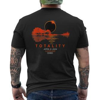Vintage Cleveland Ohio Total Solar Eclipse 2024 Men's T-shirt Back Print | Mazezy CA