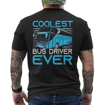Vintage Coolest Bus Driver Ever School Bus Driver Men's T-shirt Back Print - Thegiftio UK