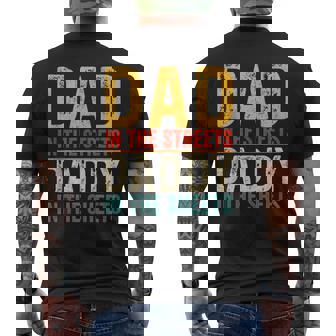 Vintage Dad In The Streets Daddy In The Sheets Father's Day Men's T-shirt Back Print - Seseable