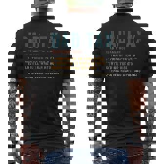 Vintage Dad Tax Definition Father's Day Men's T-shirt Back Print - Thegiftio UK