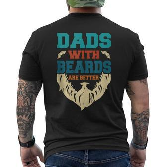 Vintage Dads With Beards Are Better Father's Day Joke Men's T-shirt Back Print - Thegiftio UK
