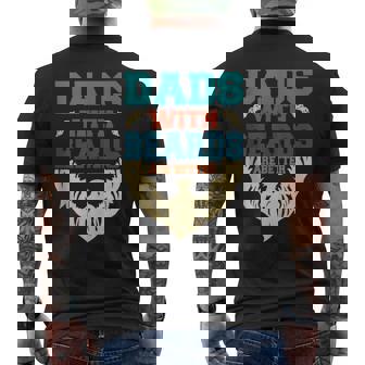 Vintage Dads With Beards Are Better Father's Day Joke Men's T-shirt Back Print - Thegiftio