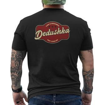 Vintage Dedushka Like A Grandpa But Cooler Mens Back Print T-shirt | Mazezy