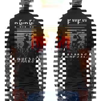 Vintage Dog Pew Pew Madafakas Beagle Men's T-shirt Back Print | Mazezy