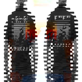 Vintage Dog Pew Pew Madafakas Labrador Men's T-shirt Back Print | Mazezy