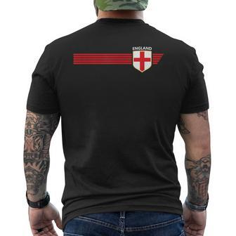 Vintage England Flag English Crest Great Britain Uk Men's T-shirt Back Print - Monsterry AU