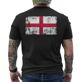 Vintage English Banner Fan England Flag Retro Men's T-shirt Back Print - Monsterry DE