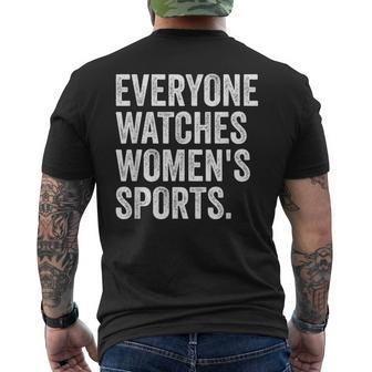 Vintage Everyone Watches Women's Sports Men's T-shirt Back Print - Monsterry CA