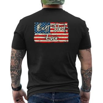 Vintage Flag Father's Day Or 4Th Of July Mens Back Print T-shirt | Mazezy UK