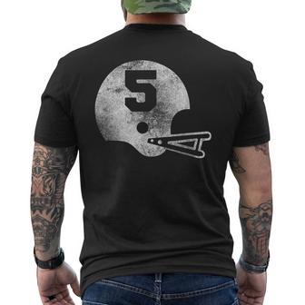 Vintage Football Jersey Number 5 Player Number Men's T-shirt Back Print - Monsterry CA