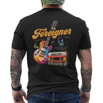 Vintage Foreigner Retro Cassette 90S Rock Music Old Fashion Men's T-shirt Back Print - Seseable