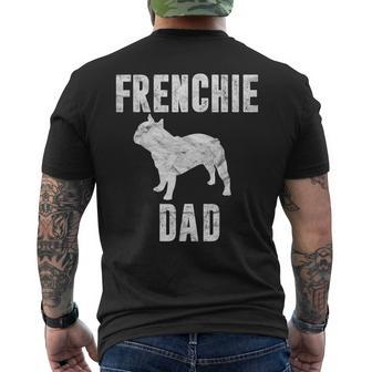 Vintage French Bulldog Dad Dog Daddy Frenchie Father Men's T-shirt Back Print - Monsterry