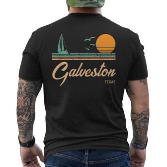 Vintage Galveston Texas Men's T-shirt Back Print - Monsterry CA