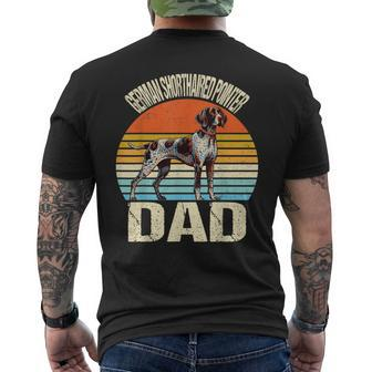 Vintage German Shorthaired Pointer Dog Lovers Father's Day Men's T-shirt Back Print - Thegiftio UK