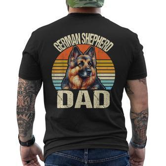Vintage German Shepherd Dad Dog Lovers Daddy Father's Day Men's T-shirt Back Print - Thegiftio UK