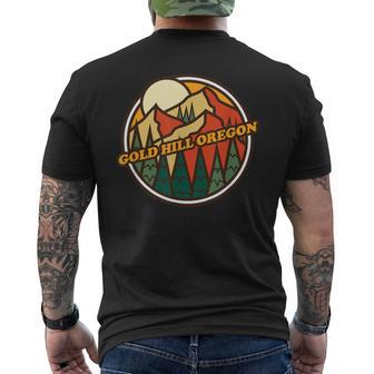 Vintage Gold Hill Oregon Mountain Hiking Souvenir Print Men's T-shirt Back Print - Monsterry DE
