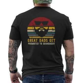 Vintage Great Dads Get Promoted To Grandaddy Rad Dads Mens Back Print T-shirt | Mazezy