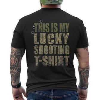 Vintage For Gun Owner & Hunter My Lucky Shooting Men's T-shirt Back Print - Monsterry AU