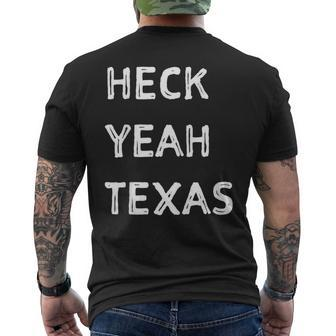 Vintage Heck Yeah Texas Texan State Pride Men's T-shirt Back Print - Monsterry