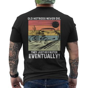 Vintage Hot Rod Classic Car Men's T-shirt Back Print - Monsterry AU