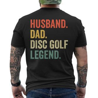 Vintage Husband Dad Disc Golf Legend Disc Golf Father Day Men's T-shirt Back Print - Thegiftio UK