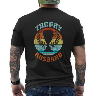 Vintage Husband Trophy Mens Back Print T-shirt - Thegiftio