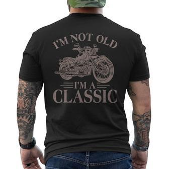 Vintage I'm Not Old I'm Classic Motocycle Biker Classic Men's T-shirt Back Print - Seseable