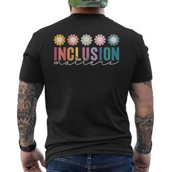 Vintage Inclusion Matters Special Education Neurodiversity Men's T-shirt Back Print | Mazezy CA