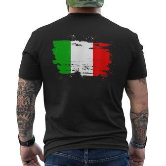 Vintage Italy 2021 Retro Italian Flag Football Soccer Fans Men's T-shirt Back Print - Monsterry AU