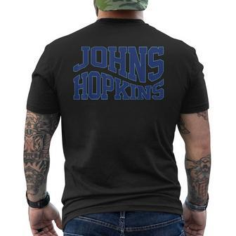 Vintage Johns C Hopkins Wave Text Name Hometown Men's T-shirt Back Print - Seseable