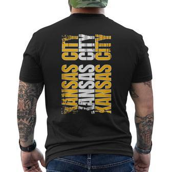 Vintage Kansas City Usa City Pride Grunge Kc Men's T-shirt Back Print - Monsterry AU