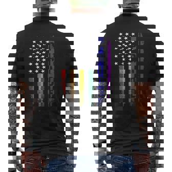 Vintage Lgbt Pride American Flag Gay Shirt Mens Back Print T-shirt - Thegiftio UK