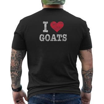 Vintage I Love Goats Trendy Mens Back Print T-shirt - Thegiftio UK