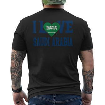 Vintage I Love Saudi Arabia Proud Flag Sport Men's T-shirt Back Print - Monsterry AU
