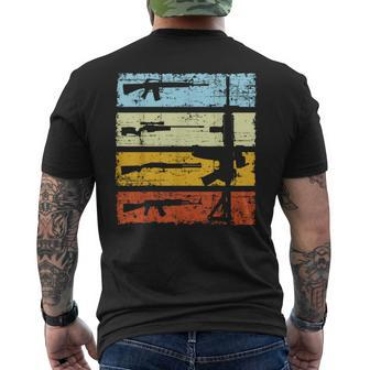 Vintage Machine Gun Pistol Retro Shooter Shooting Men's T-shirt Back Print - Monsterry UK