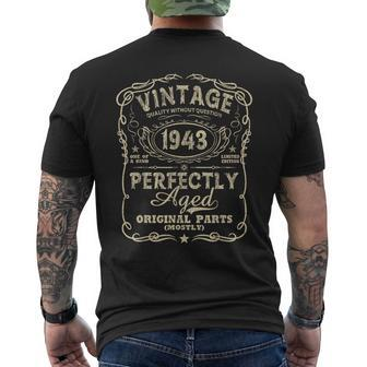Vintage Made In 1943 80Th Birthday Men's T-shirt Back Print - Monsterry AU
