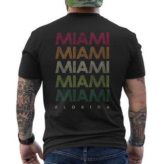 Vintage Miami Beach T I Love Miami Florida Miami Men's T-shirt Back Print - Monsterry UK