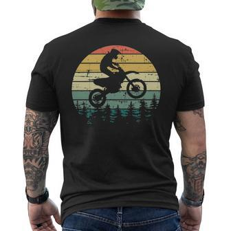 Vintage Motocross Sunshine Dirt Bike Men's T-shirt Back Print | Mazezy