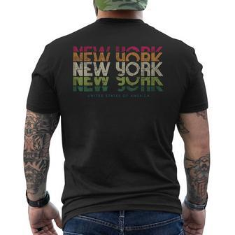 Vintage New York City Outfits Style New York City Old Style Men's T-shirt Back Print - Monsterry CA