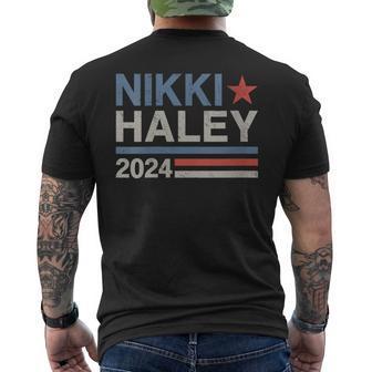 Vintage Nikki Haley 2024 For President Election Campaign Men's T-shirt Back Print | Mazezy