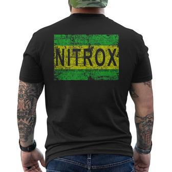 Vintage Nitrox Flag Diver Scuba Diving Men's T-shirt Back Print - Monsterry