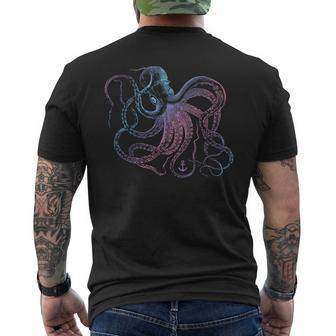 Vintage Octopus T Ocean Sea Life Cool Animals 1 Men's T-shirt Back Print - Monsterry