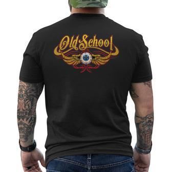 Vintage Old School Rat Rod Muscle Car Mens Back Print T-shirt | Mazezy CA