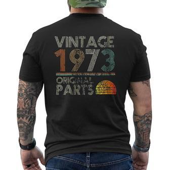Vintage Original Parts Birthday 1973 Mens Back Print T-shirt - Thegiftio UK