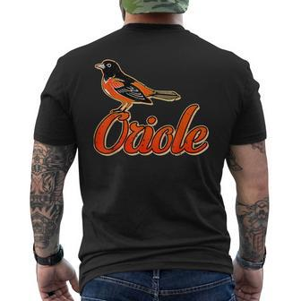 Vintage Oriole Bird' Amazing Men's T-shirt Back Print - Monsterry