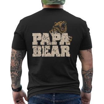 Vintage Papa Bär Familieatertag Papa T-Shirt mit Rückendruck - Geschenkecke