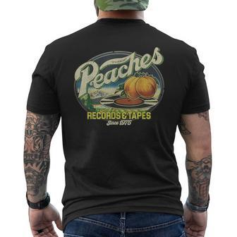 Vintage Peaches Records & Tapes 1975 Men's T-shirt Back Print - Seseable