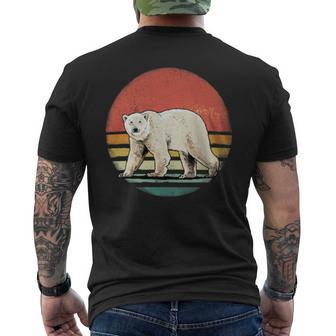 Vintage Polar Bear Retro Arctic Animal Bear Lover Men's T-shirt Back Print - Monsterry DE
